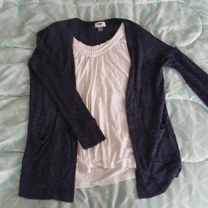 Blue cardigan